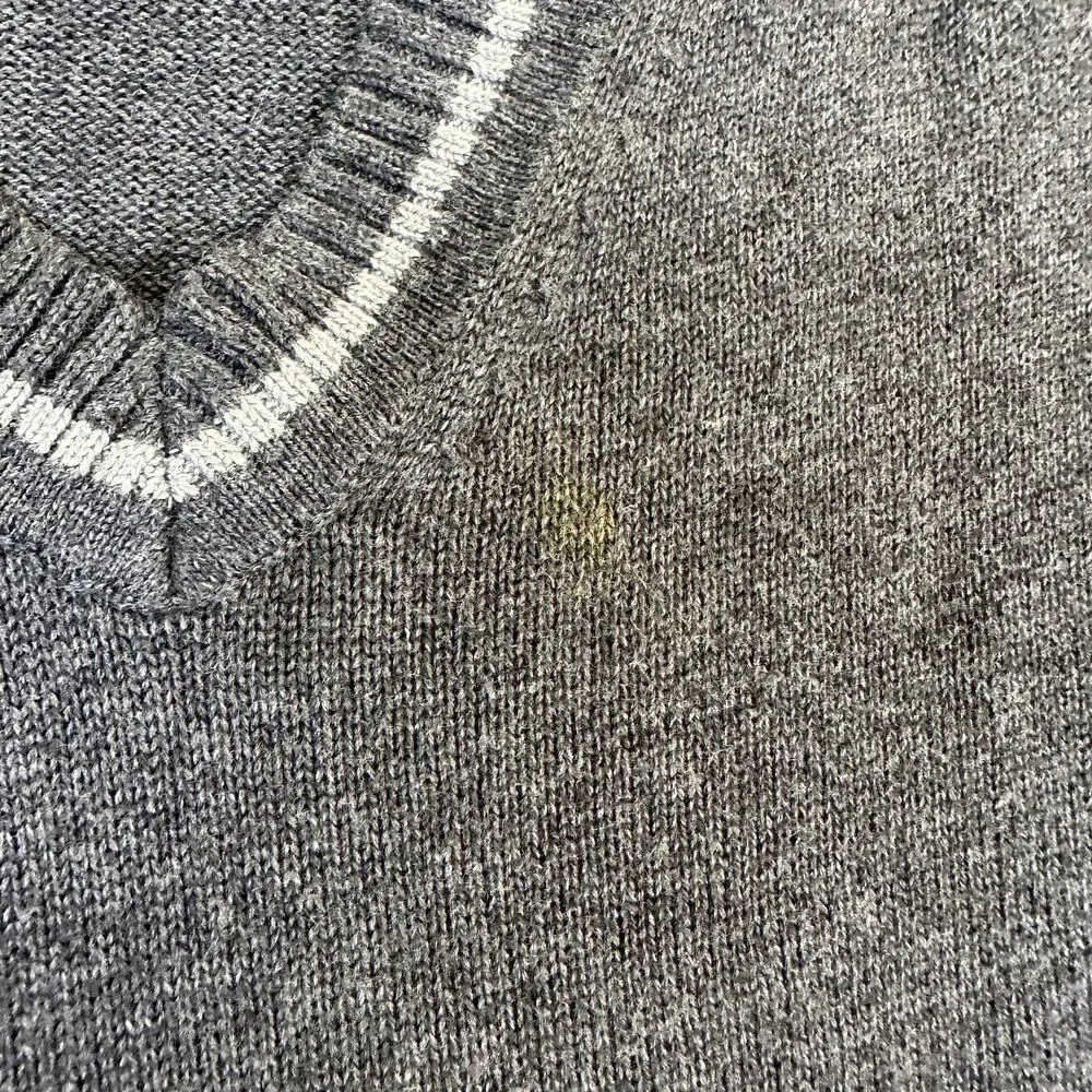 Van Heusen‎ Studio Men's Dark Grey V-neck Pullover Sweater Size XLarge - Picture 6 of 9